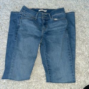 LEVI SUPER SKINNY HIGH RISE LIGHT WASH JEANS